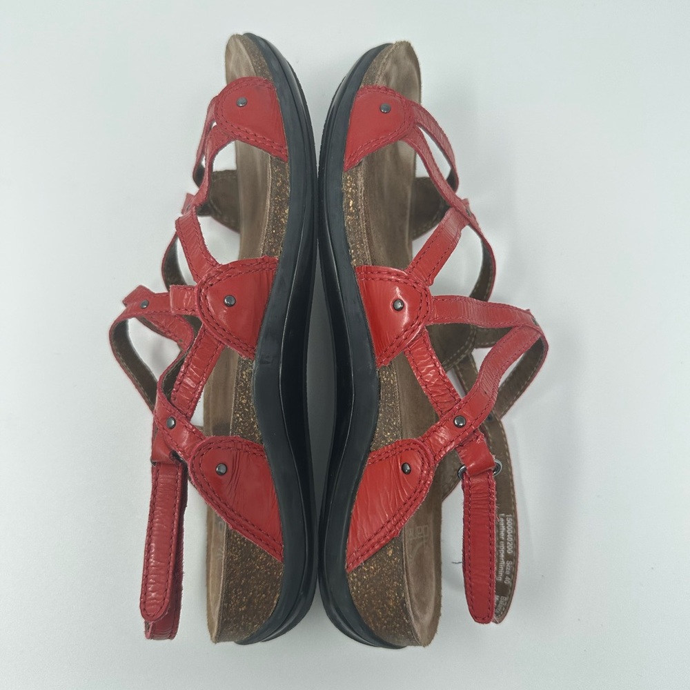 Dansko Jolie Red Strappy Leather Comfort Sandals Women's 40 - Picture 6 of 15